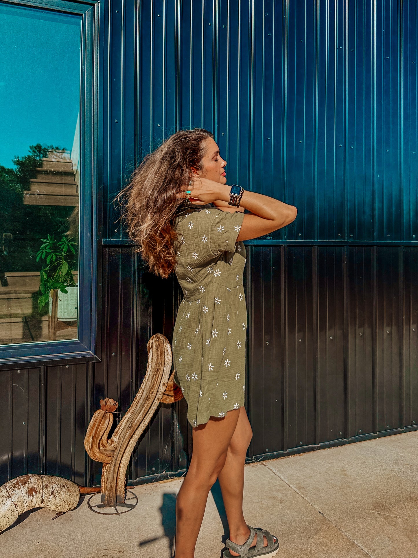 Matcha Flower Fields Romper