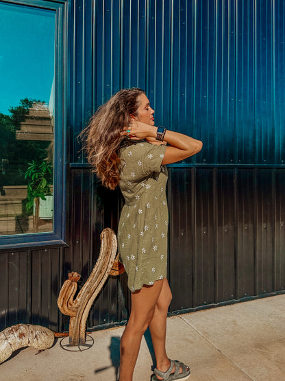 Matcha Flower Fields Romper