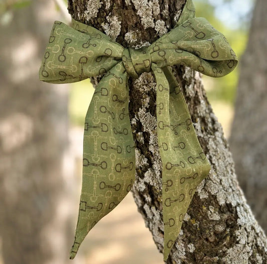 Olive Green Bit Twilly