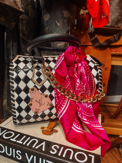 Boujee Checkered Speedy Tote