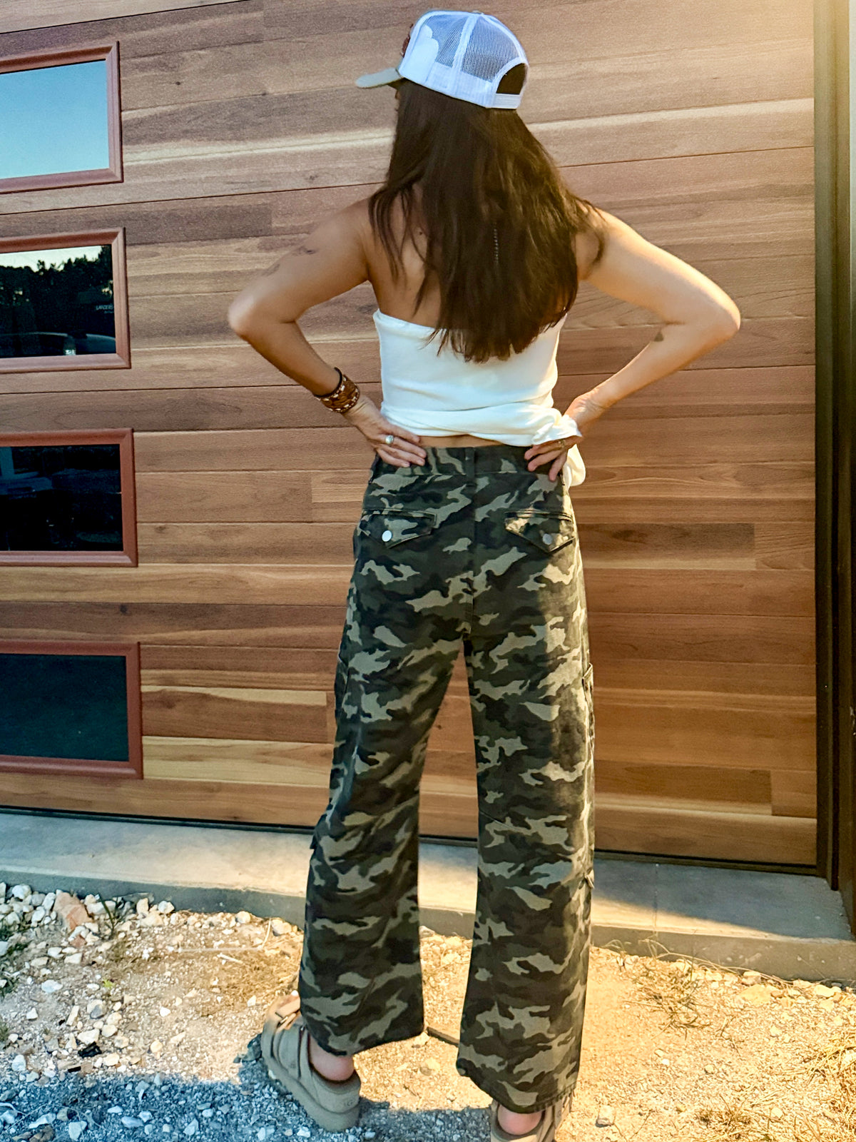 Cargo Camo Barrel Pants