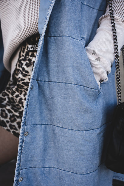 QUINCY QUILTED DENIM VEST