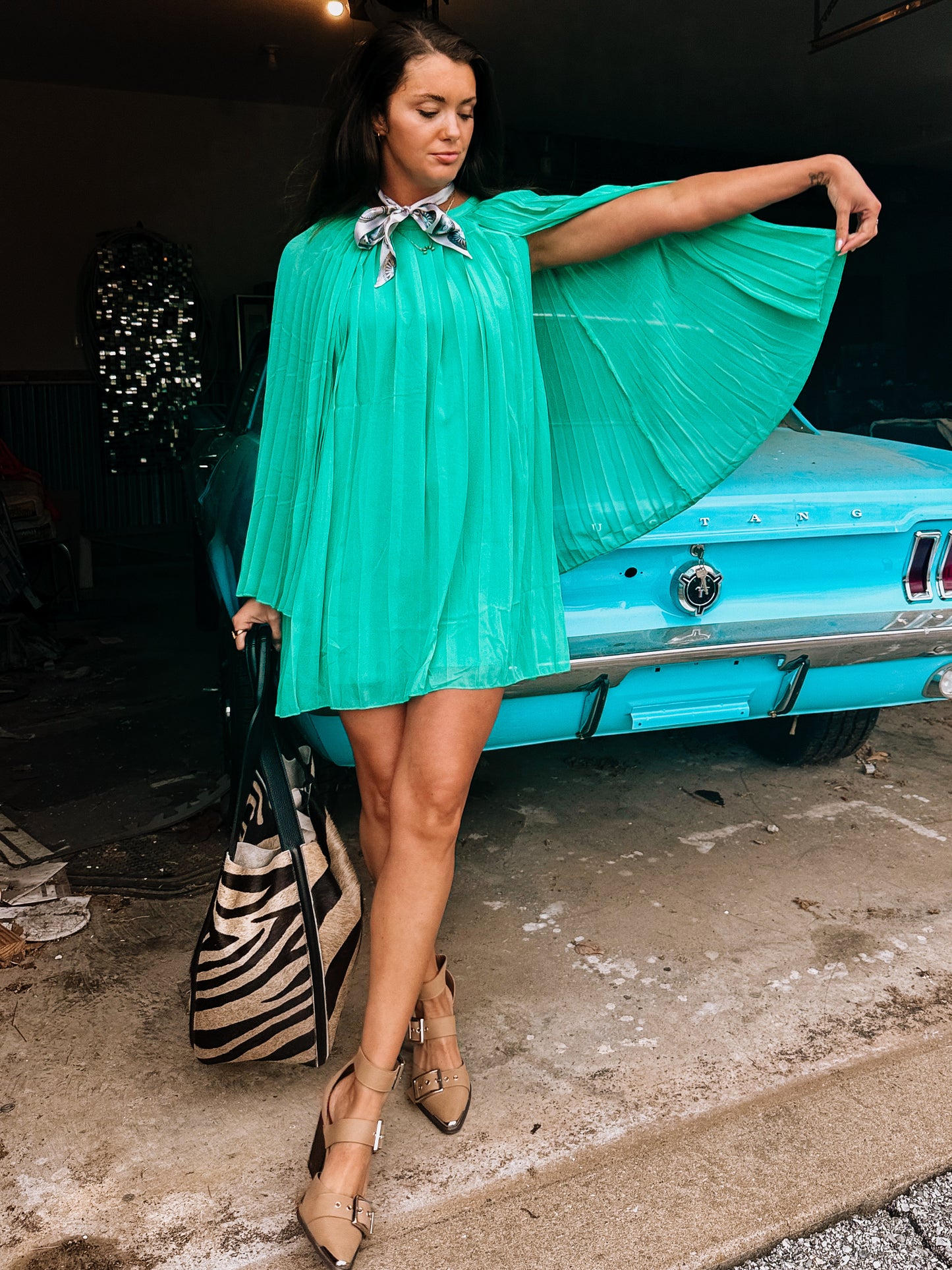 Italian Genuine Leather Zebra tote