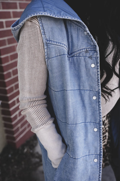 QUINCY QUILTED DENIM VEST