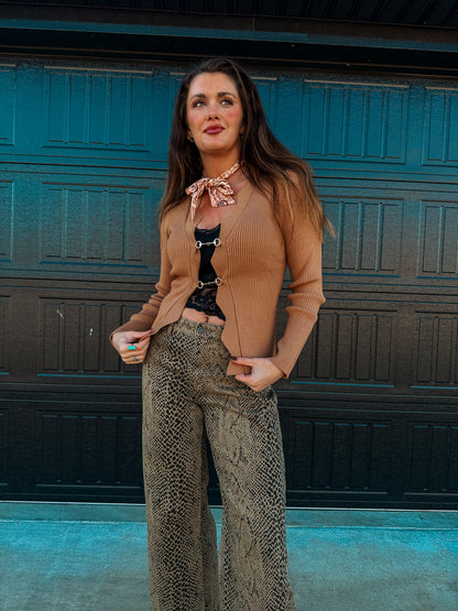 Rust Horse Bit Sweater