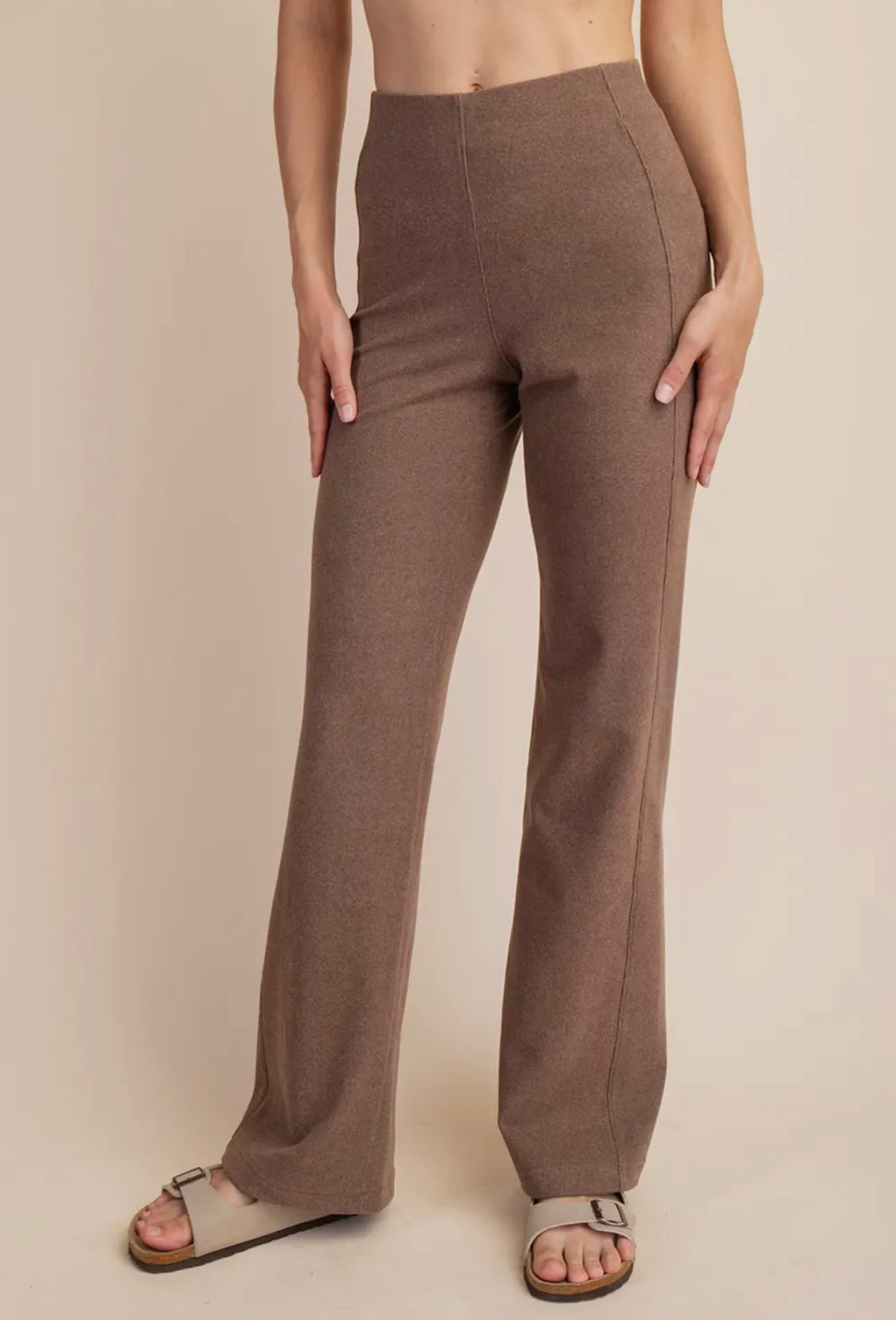 Rib Brushed Flare Pants (4 colors)