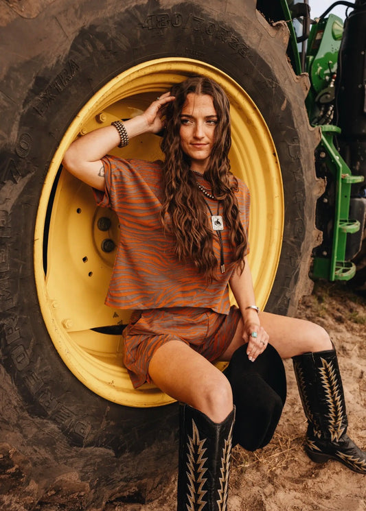 Rust Zebra Shorts