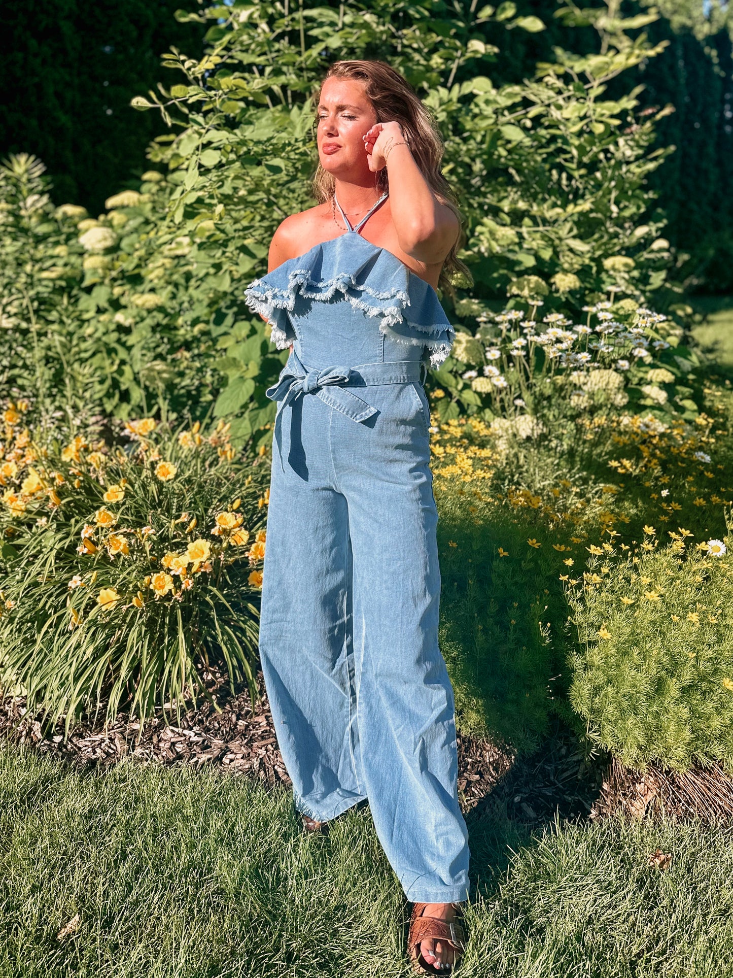 Meadow Denim Romper