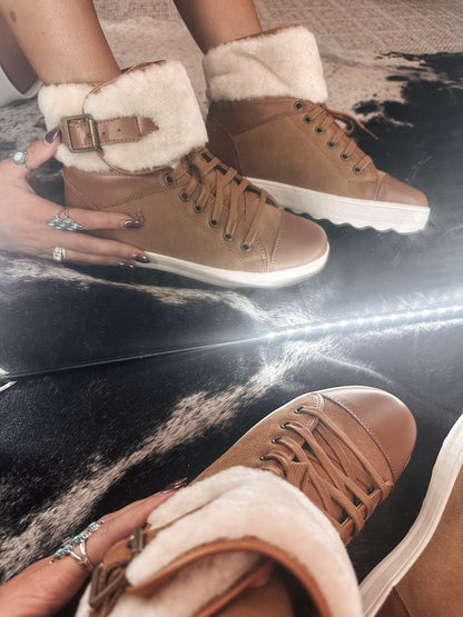 Sheepskin High Top Shoes