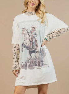 Western Cowboy T-shirt Dress