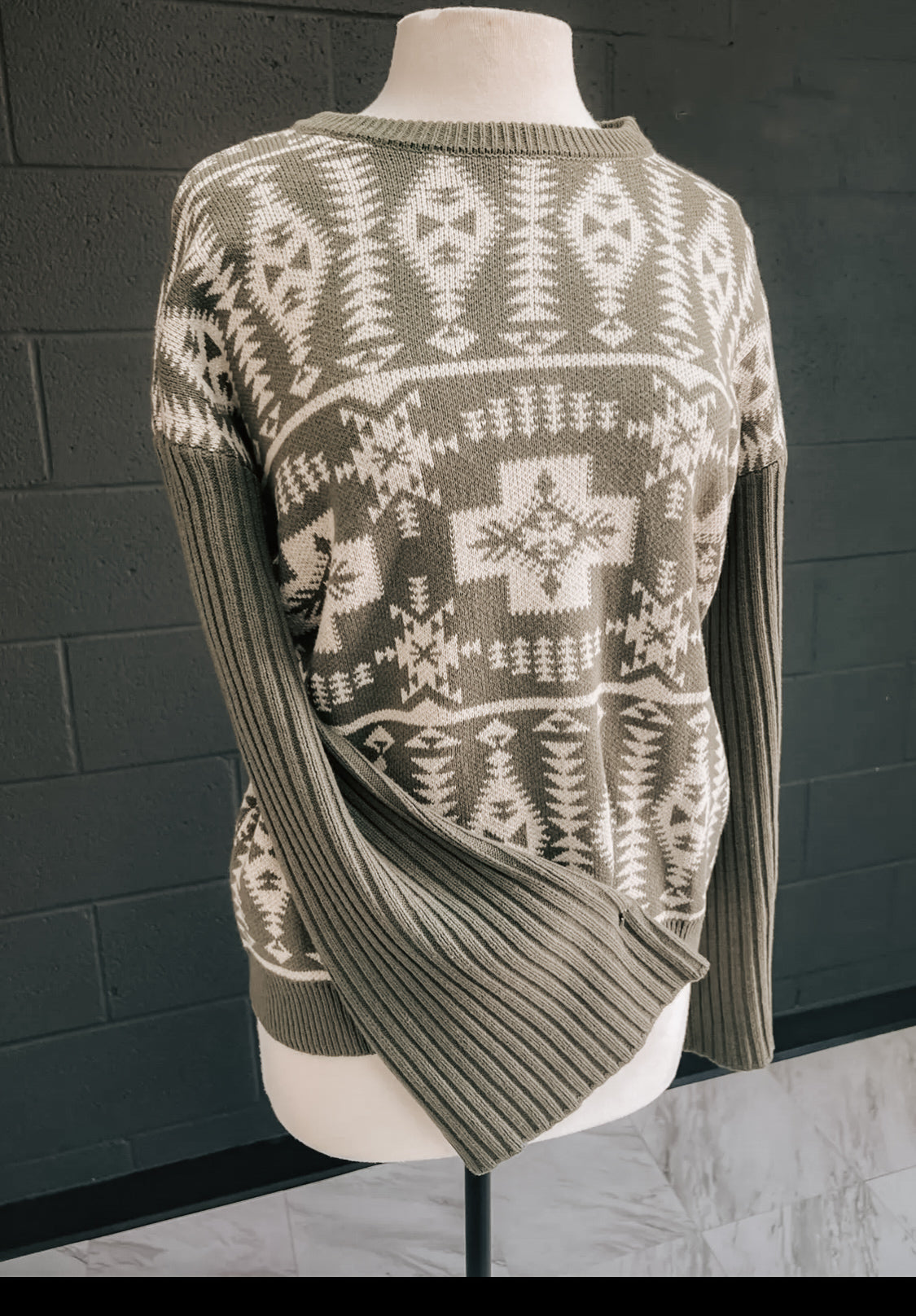 Sage Sky Aztec Sweater