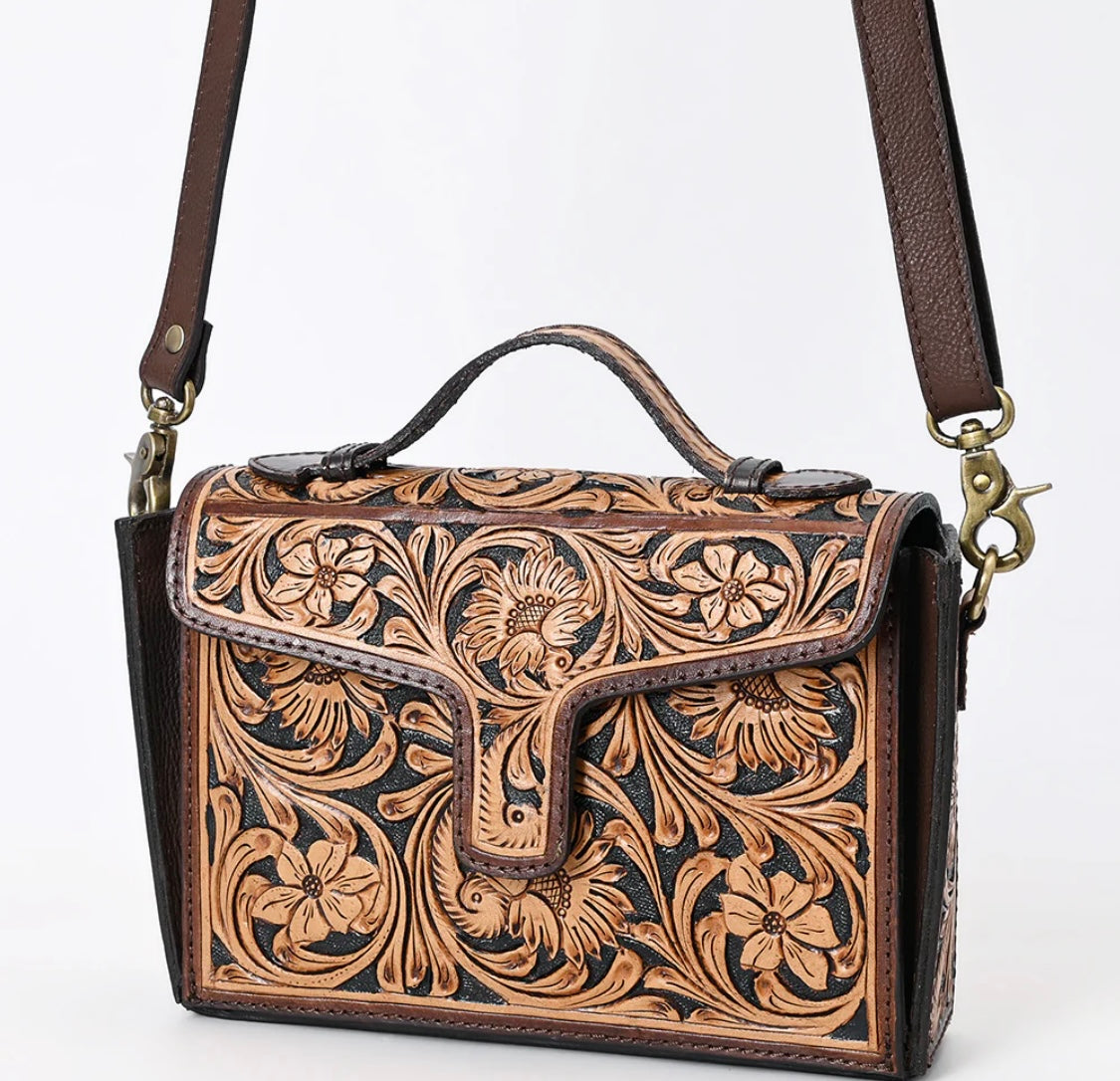 Boone Tooled Leather Crossbody