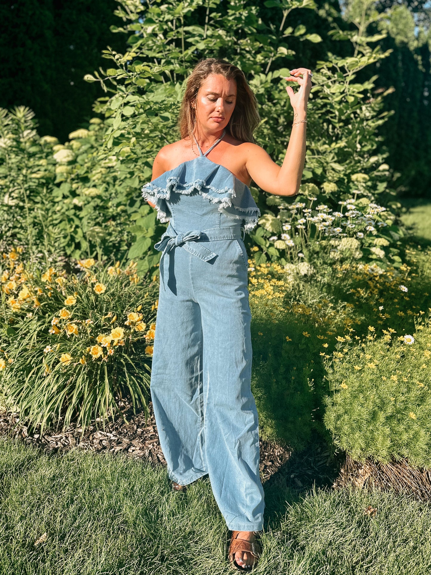 Meadow Denim Romper