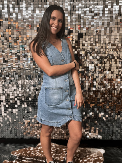 Denim Button Up Dress