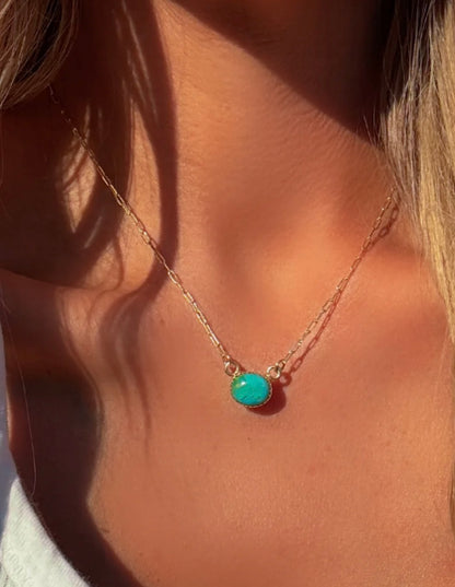 Maverick Authentic Turquoise & Gold Necklace