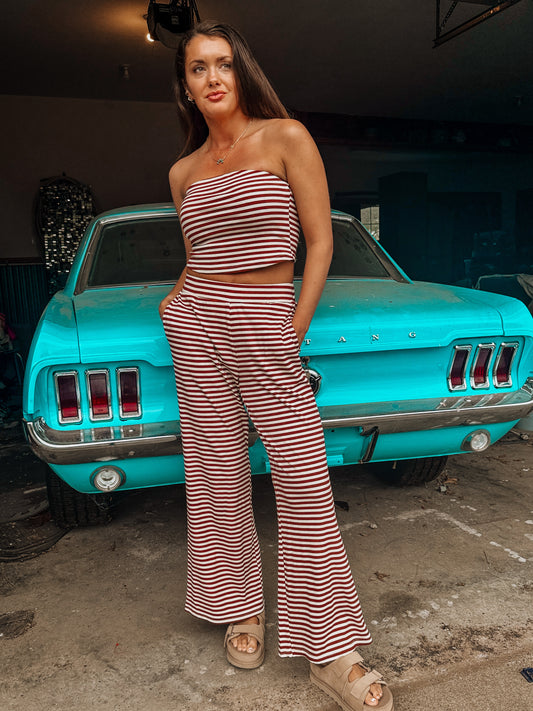 Spring Fling Tube Top Set (Maroon)