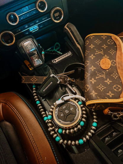 Cowboy Pearl & Turquoise Charging Cord