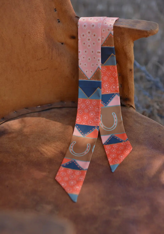 Frontier Bound Quilted Patchwork Silk Twilly