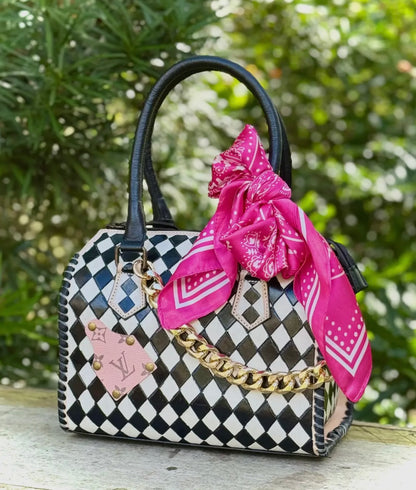 Boujee Checkered Speedy Tote