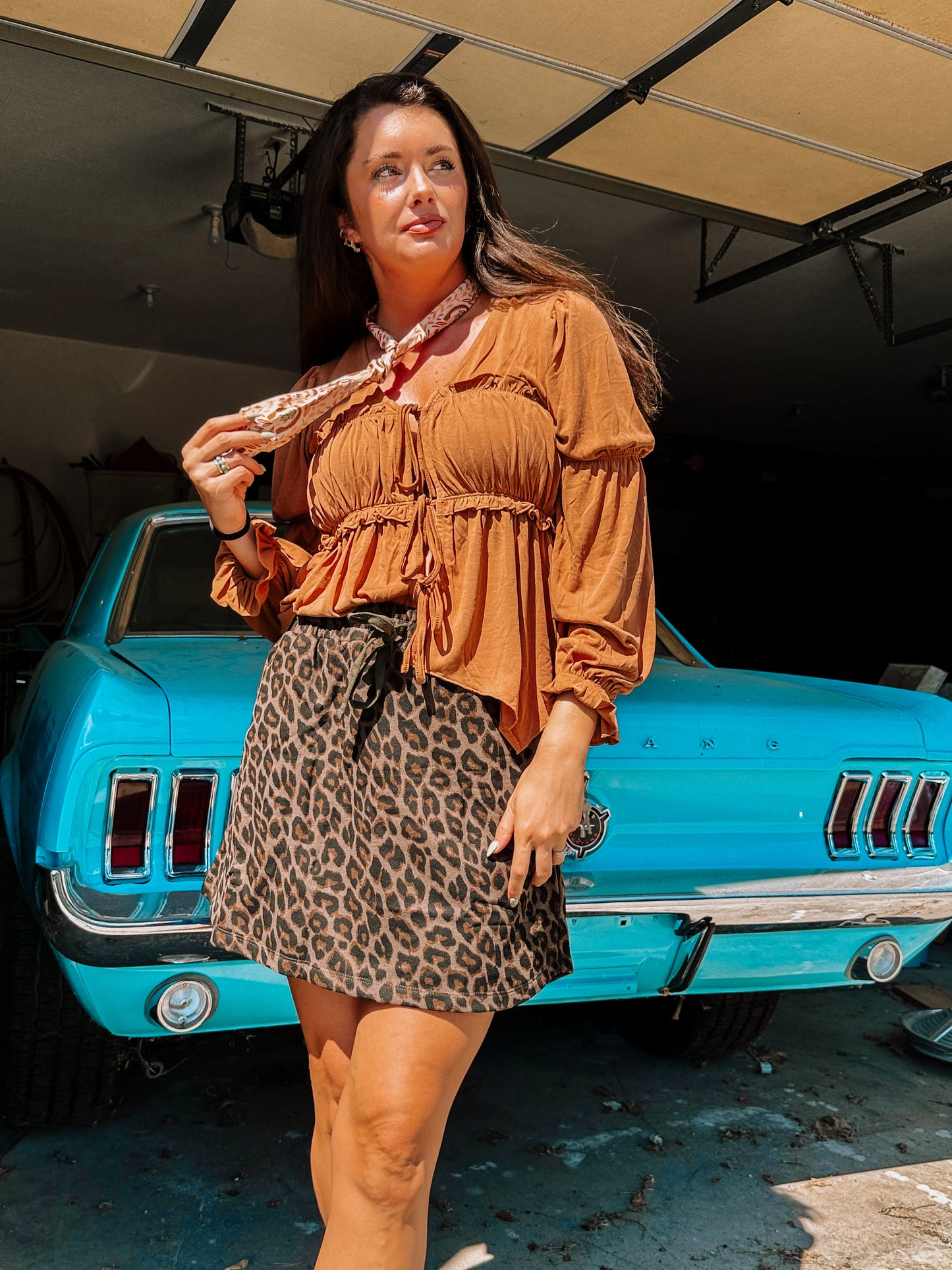 Brumby Peasant Tie Top