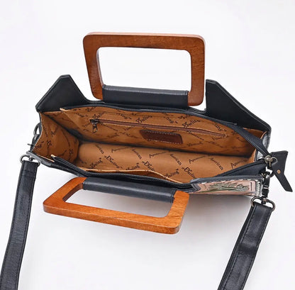 Butterfly Tooled Leather Clutch