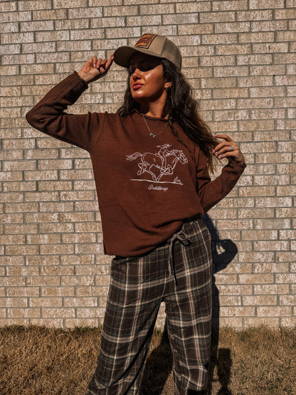 Expresso Saddle Up Sweater