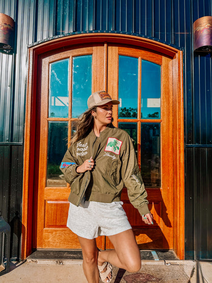 West Coast Embroidered Bomber Jacket