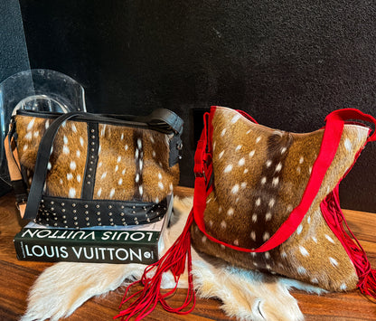 Red Axis Deer Leather Bag