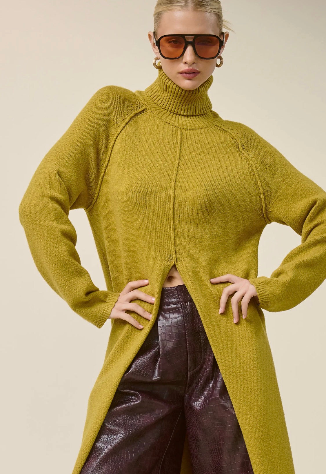 Chartreuse Drifter Maxi Sweater