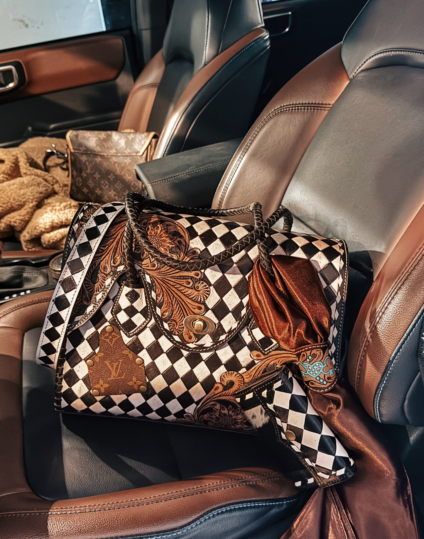 Boujee Checkered Tote