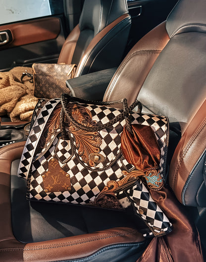Boujee Checkered Tote