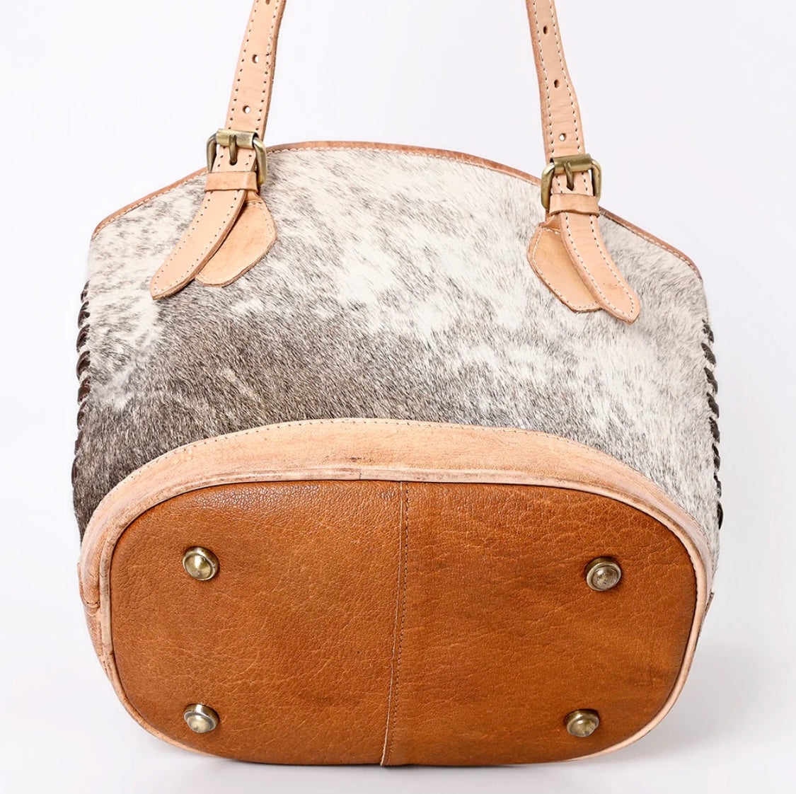 Salt & Peper Cowhide Bucket Tote