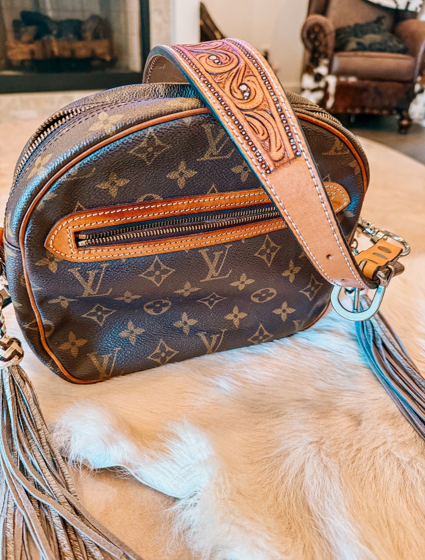 Boujee Louis Senlis Shoulder Bag