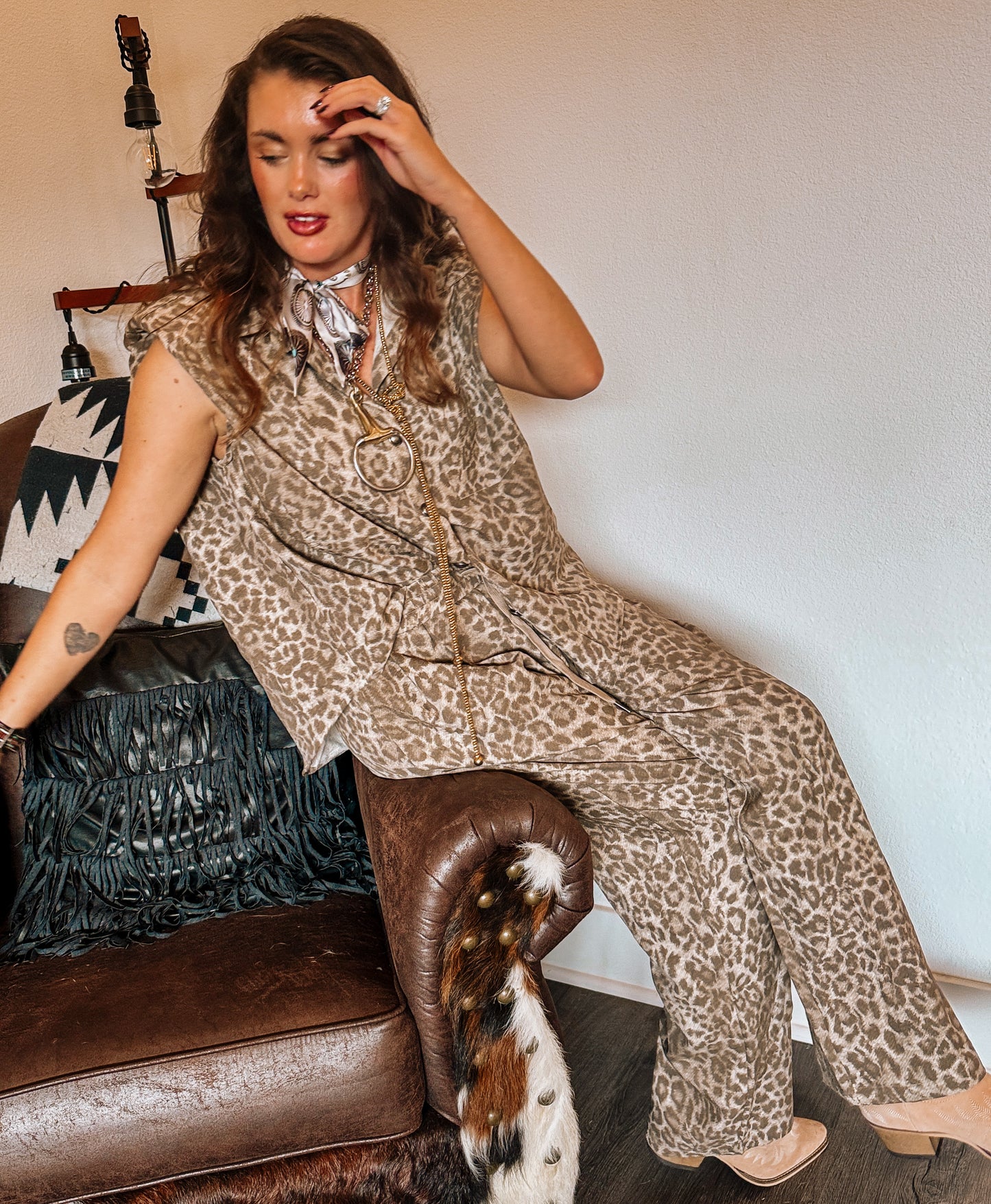 NFR Two piece leopard Set