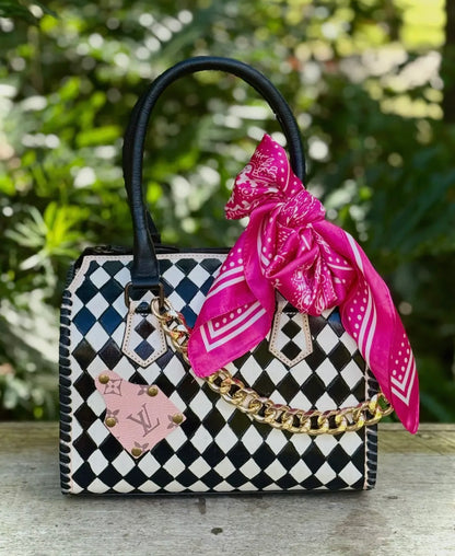 Boujee Checkered Speedy Tote