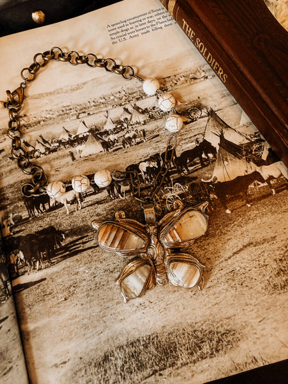 Butterfly Stone Necklace