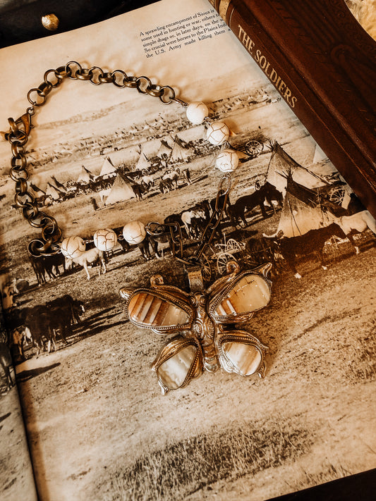 Butterfly Stone Necklace