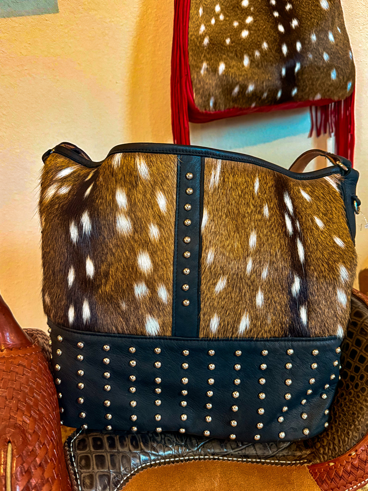Axis Deer Leather Bag￼