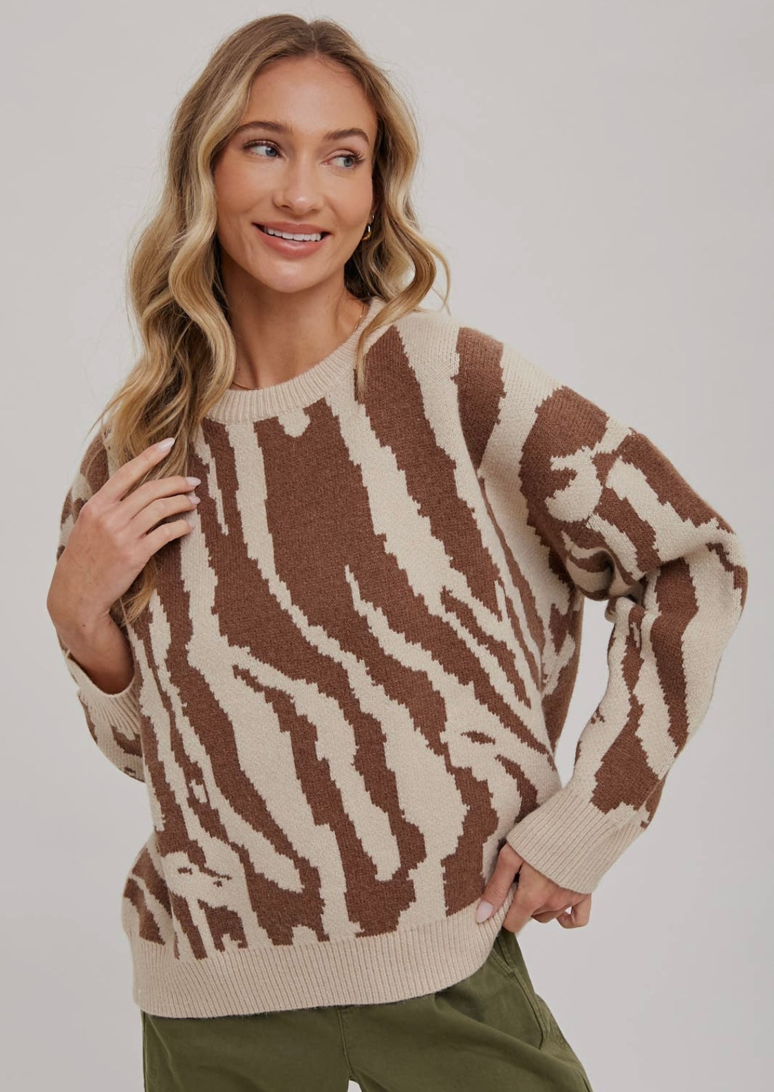 Zale Zebra Sweater