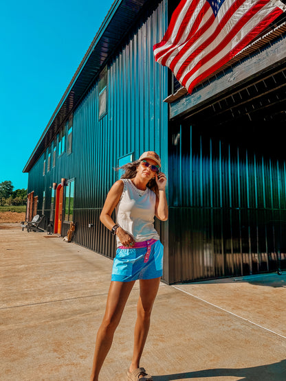 Low Rise Red & Blue Boxer Shorts