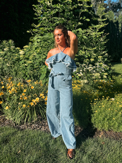 Meadow Denim Romper