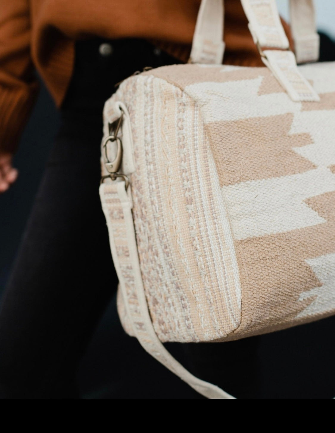 Cream & Aztec Duffel