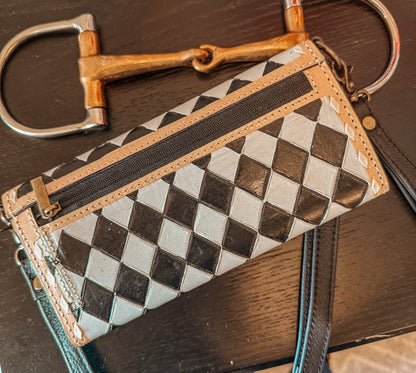 Boujee Checkered Wristlet/ Crossbody