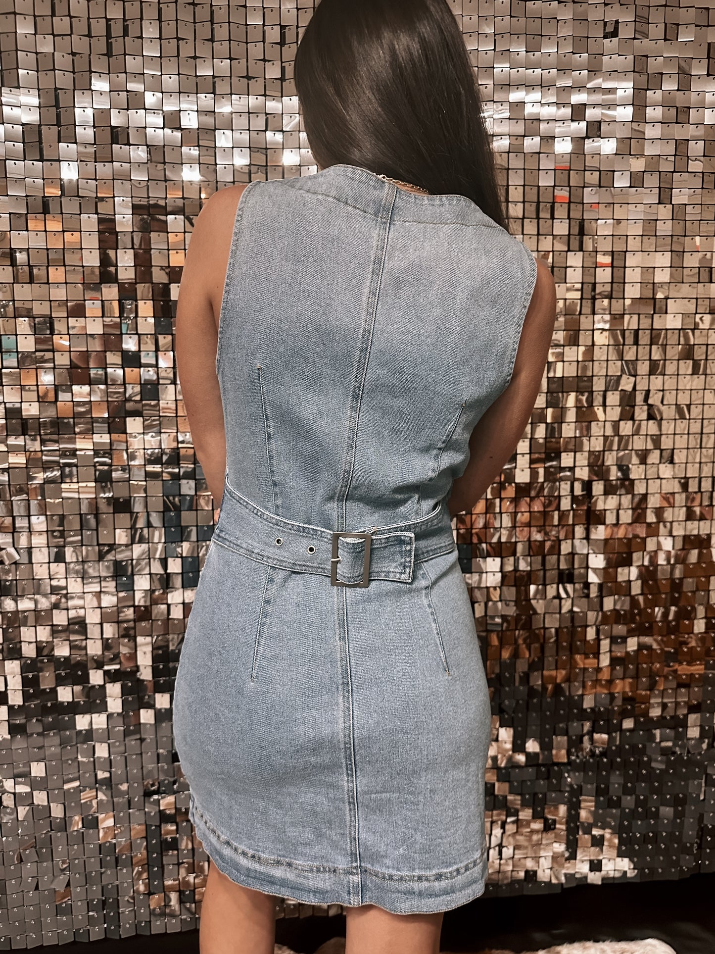 Denim Button Up Dress