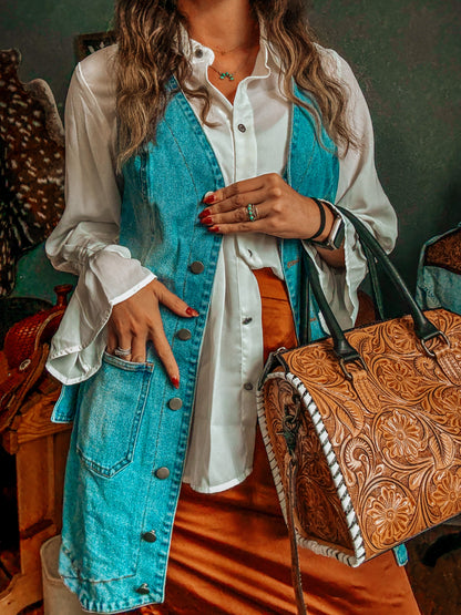 Denim Button Up Dress