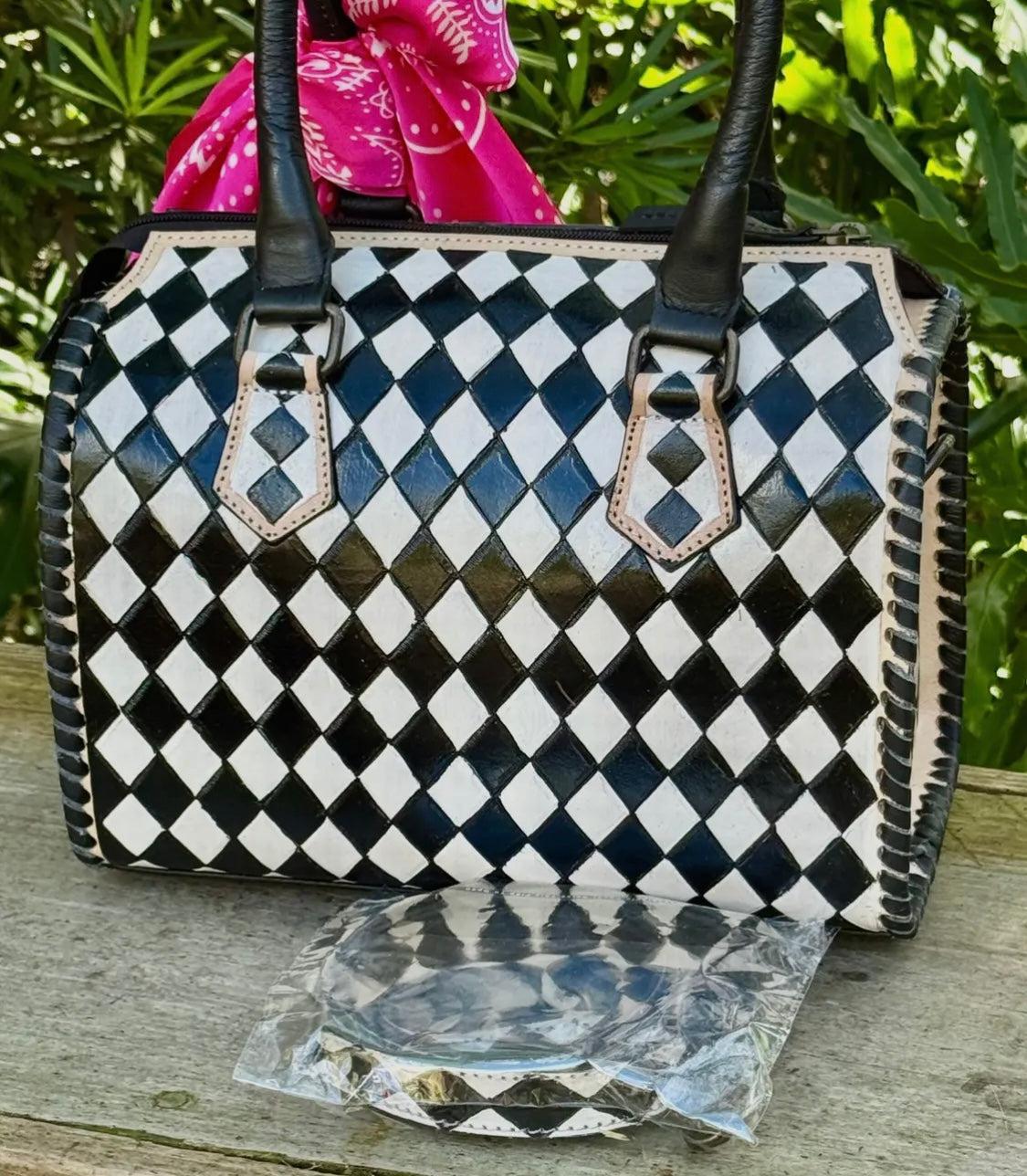 Boujee Checkered Speedy Tote