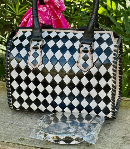 Boujee Checkered Speedy Tote