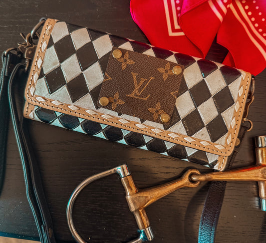 Boujee Checkered Wristlet/ Crossbody