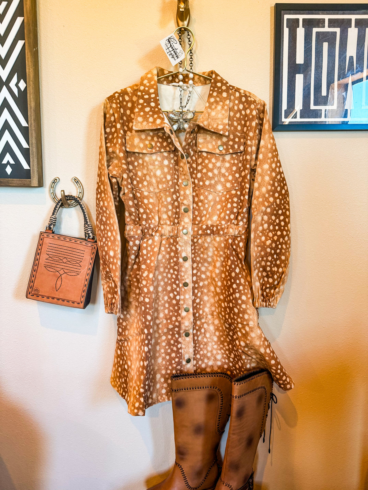 Fawn Denim Button Up Dress