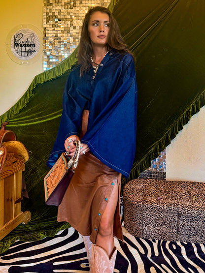 Denim Cape